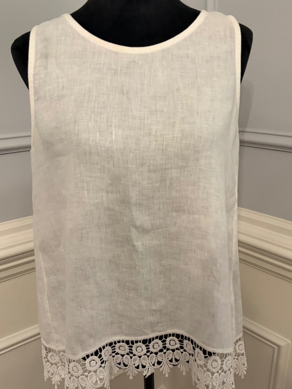 Linen white blouse size small